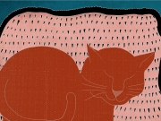 Sleeping Cat Print
